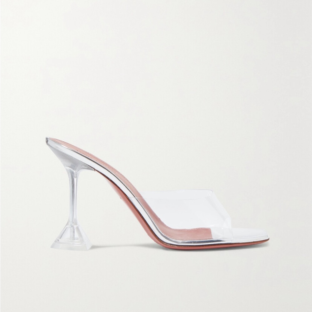 Amina Muaddi Lupita Glass Pvc mule